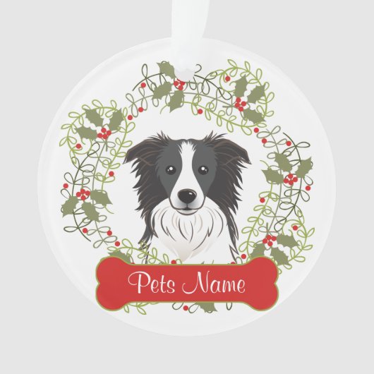 Border Collie Ornament (voorkant)