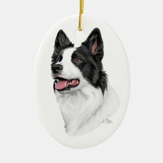 Border Collie Ornament (Voorkant)