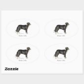 Border Collie Ovale Sticker (Vel)