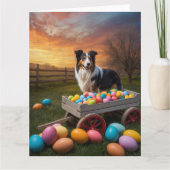 Border Collie Paaseieren Kaart (Voorkant)