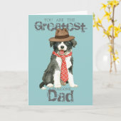 Border Collie Pap Kaart (Gele Bloem)