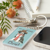 Border Collie Pap Sleutelhanger (Voorkant Rechts)