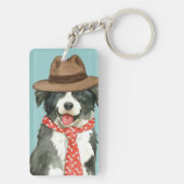 Border Collie Pap Sleutelhanger (achterkant)
