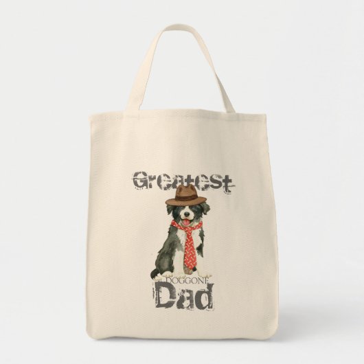 Border Collie Pap Tote Bag (Voorkant)