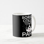 Border Collie Papa Funny For Dog Lovers Father's Koffiemok (Voorkant rechts)