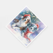 Border Collie Paper Napkin Servet (Hoek)