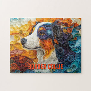 Border Collie Paper Quilling Art Dog Portret Legpuzzel