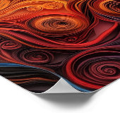 Border Collie Paper Quilling Art Dog Portret Poster (Hoek)