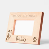 Border Collie Paw Print Gelukkige Verjaardag Gegraveerde Lijstjes (Links)