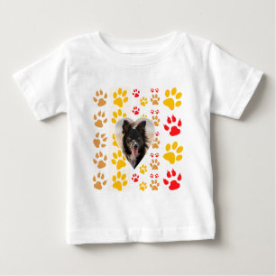 Border Collie Paw Print Love Heart
