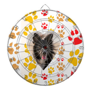 Border Collie Paw Print Love Heart Dartbord