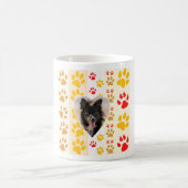 Border Collie Paw Print Love Heart Koffiemok (Center)