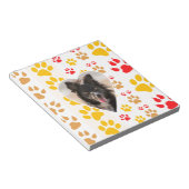 Border Collie Paw Print Love Heart Notitieblok (Schuin)