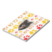 Border Collie Paw Print Love Heart Notitieblok (Linkerzijde)