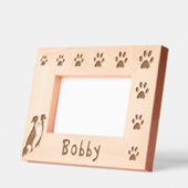 Border Collie Paw Print Naam van de hond Gegraveerde Lijstjes (Links)