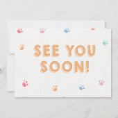 Border Collie Pawty Dog Puppy Verjaardag Blauw Fot Kaart (Achterkant)