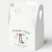 Border Collie Pawty Puppy Dog Verjaardag Dank u Bedankdoosjes (Geopend)