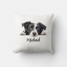 Border Collie Peeking Honden Sublimatie Bundel Kussen