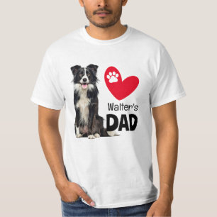 Border Collie Persoonlijke vader T-shirt