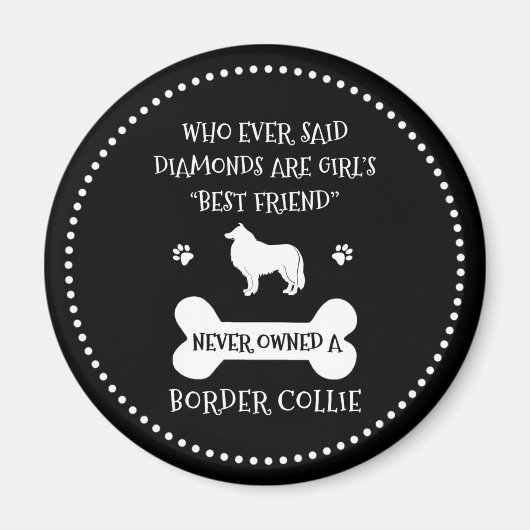 Border Collie Pet Dog Best Friend Magnet (Voorkant)