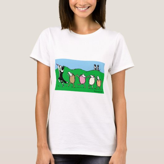 Border Collie Pied Piper T-shirt (Voorkant)