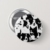 Border Collie Pin Ronde Button 5,7 Cm (Voorkant /achterkant)