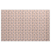 Border Collie pizza roze Stof (Yard (91,4 cm))