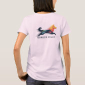 Border collie poligonal en amarillo y azul t-shirt (Achterkant)