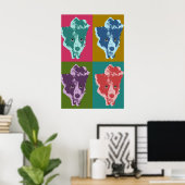 Border Collie Pop Art Poster (Thuiskantoor)