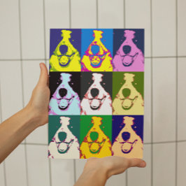 Border Collie Pop Art Poster