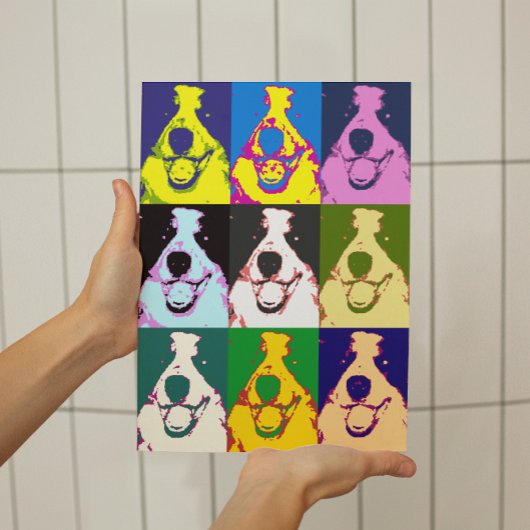 Border Collie Pop Art Poster