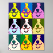 Border Collie Pop Art Poster (Voorkant)
