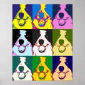 Border Collie Pop Art Poster (Voorkant)