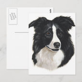 Border Collie Portrait Briefkaart (Voorkant / Achterkant)