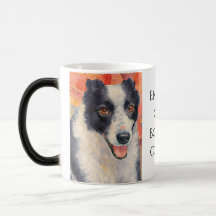 Border Collie Portret Digitale Schildering
