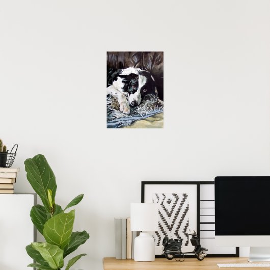 Border Collie Poster (Thuiskantoor)