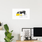 Border Collie Poster (Thuiskantoor)