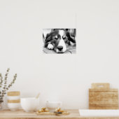 BORDER COLLIE POSTER (Keuken)