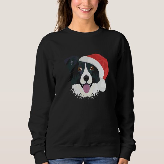 Border Collie Prettig kerstfeest Trui (Voorkant)