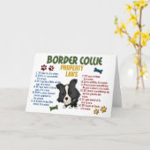 Border Collie Property Laws 4 Kaart (Gele Bloem)