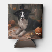 Border Collie Pumpkins Halloween Eng Blikjeskoeler (Voorkant)