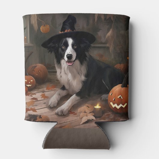 Border Collie Pumpkins Halloween Eng Blikjeskoeler (Achterkant)