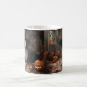 Border Collie Pumpkins Halloween Eng Koffiemok (Center)