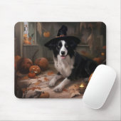 Border Collie Pumpkins Halloween Eng Muismat (Met muis)
