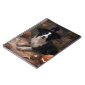 Border Collie Pumpkins Halloween Eng Notitieboek (Linkerzijde)
