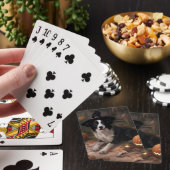Border Collie Pumpkins Halloween Eng Pokerkaarten (Insitu)