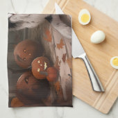 Border Collie Pumpkins Halloween Eng Theedoek (Quarter Fold)