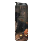 Border Collie Pumpkins Halloween Eng Thermosbeker (Geroteerd rechts)