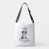 Border Collie Pup: Genie in de maak Crossbody Tas (Voorkant)