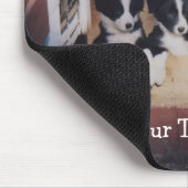 Border Collie Puppies Dog Mousepad Muismat (Hoek)